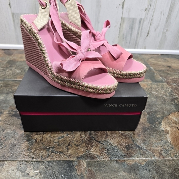 Vince camuto Bendsen pretty pink braided wedges women's size 11 - Picture 14 of 14